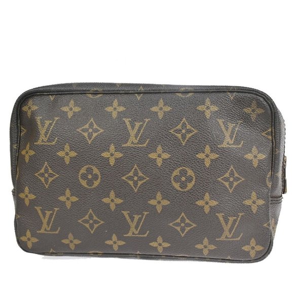 Auth LOUIS VUITTON Trousse Toilette 23 Clutch Hand Bag Monogram Brown - Picture 2 of 16